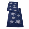 Embroidered Snowflake Table Runner 72"L