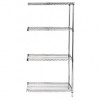 4-Shelf Wire Shelving Add-On Kit Chrome - 21 x 24 x 74 in.