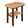 American Furniture 22 x 16 x 24 in. Oval End Table with Tudor Brown Base Cedar