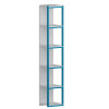 Decorotika 70 in. Texas Cubic Bookcase - White & Blue