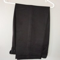 Men's Black Dress Pants  32x30 Pleated Cuffed
