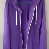 H&M  Purple Hoodie  Full Sleeve Corded Full Frontal Zip