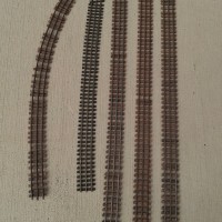 Lionel  Standard Gauge Vintage  Long Tracks 5-PC Lot - 3 rail. 2.25 inch width