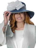 DCC Multi Blue Church Hat for Women for Women Stylish Statement Hat for Sunday Service