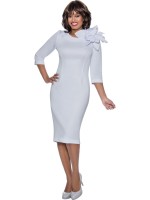 Nubiano White Church Dress for Women Modest Formal Wear for Sunday Service and Church Events