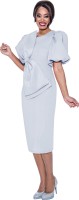 Nubiano Women’s Plus Size White Church Dress Stylish Modest Fit|Perfect for Church Services