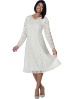 Plus Size White Elegant Church Dress for Women ideal for Church & Special Events