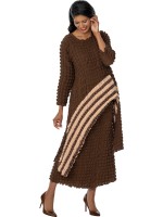 Casuals Brown Two-Piece Skirt Set – Chic Coordinated Casual Outfit for Everyday Wear