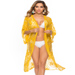 Yellow Lace Beach Cover Up Dress Long Tunic Pareo Swim Bikini Cover Up Robe B