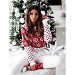 Red & White Christmas Sweater For Women Knitted Full Sleeve Bright & Beautiful