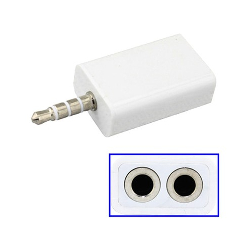 4XIJACK EARPHONE SPLITTER MALE TO TWO FEMALE PHONO JACK IPHONE IPAD thumbnail