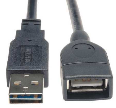 UR024-18N-RA 18IN USB EXTENSION CABLE USB MF USB REVERSIBLE RIGHT/LEFT ANGLE A/A thumbnail