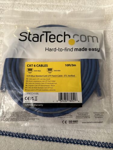 C6ASPAT1AQ 1FT AQUA CAT6A ETHERNET CABLE SNAGLESS RJ45 UTP PATCH CABLE CORD thumbnail