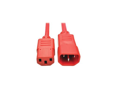 P004-006-AOR 6FT PWR EXTENSION CORD 18 AWG 10A C14 C13 ORANGE COMPUTER CABLE thumbnail