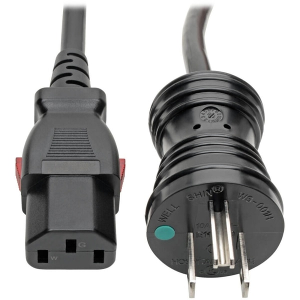 P006-L03-HG10 POWER EXTENSION CORD MEDICAL 5-15P TO LOCKING C13 M/F 18 AWG 3FT thumbnail