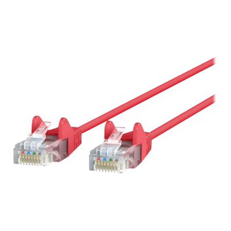 CE001B25-RED-S SLIM 25FT CAT6 RED UTP SNAGLESS 28AWG PATCH CABLE BAG LABEL thumbnail