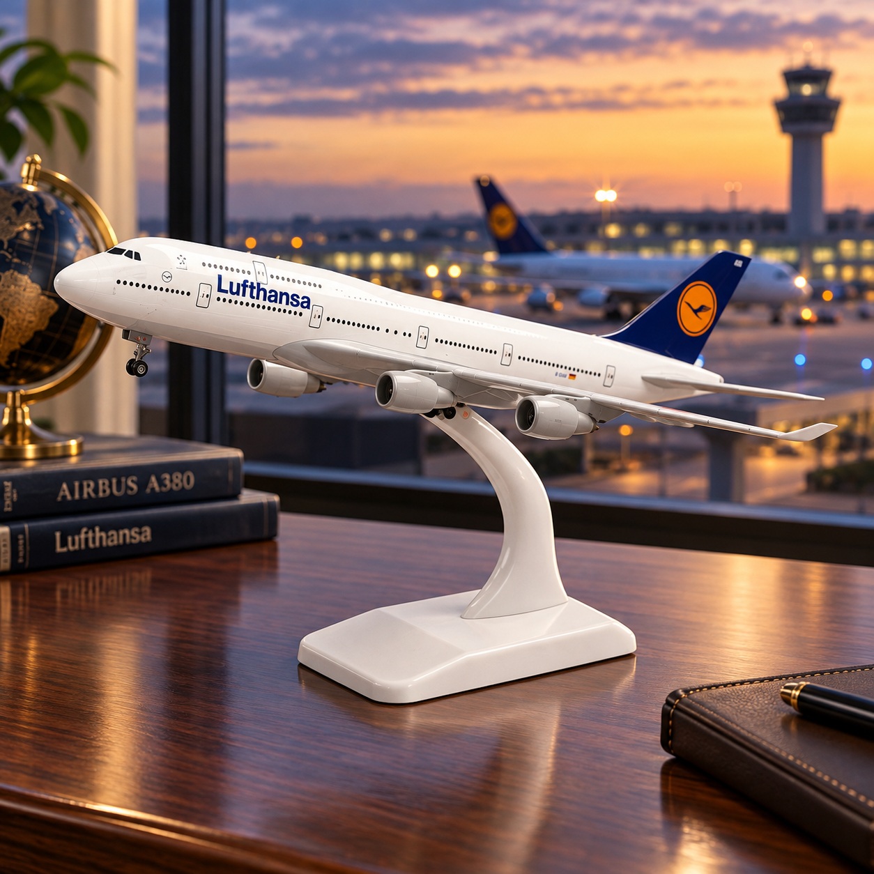Lufthansa Airbus A380 Model Airplane Diecast Aircraft with Stand 1:400 Plane thumbnail