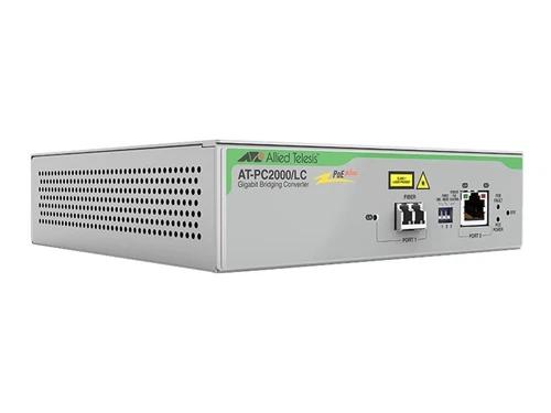 AT-PC2000/LC-960 TAA 10/100/1000T-1000SX/LC POE+ MEDIA RATE CONVERTER UNIV PSU thumbnail