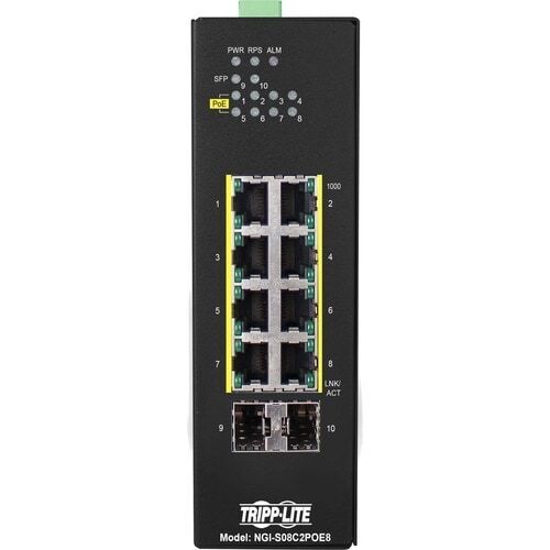 NGI-S08C2POE8 GIGABIT ETHERN SWITCH 8PORT INDUSTRIAL MANAGED 2GBE SFP thumbnail