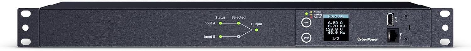 PDU24002 METERED ATS PDU 20A 120V 1U 10 OUTLETS thumbnail