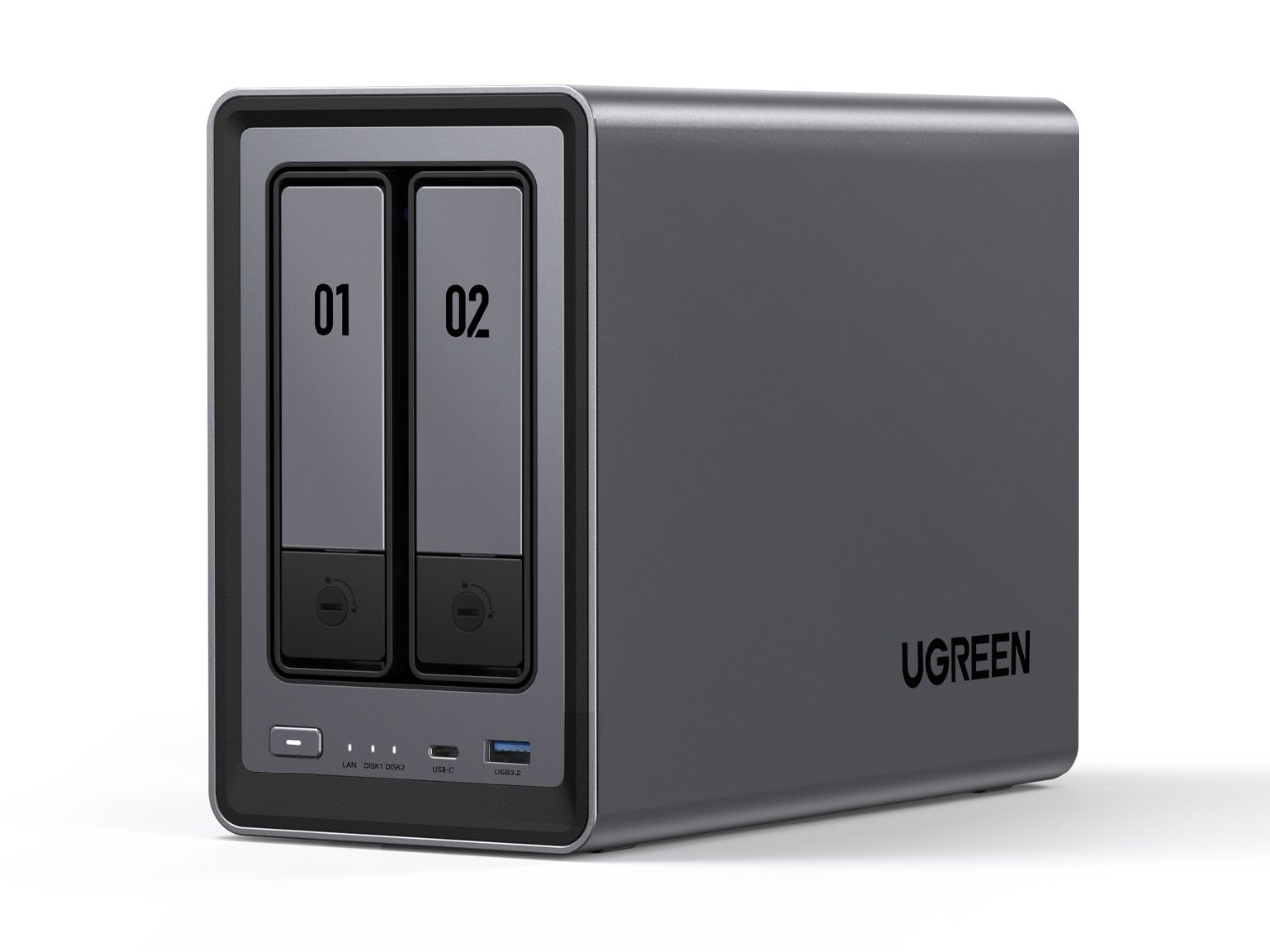 DXP2800 UGREEN NASync 2-Bay Desktop NAS Intel X86 12th N100 CPU 8GB DDR5 thumbnail