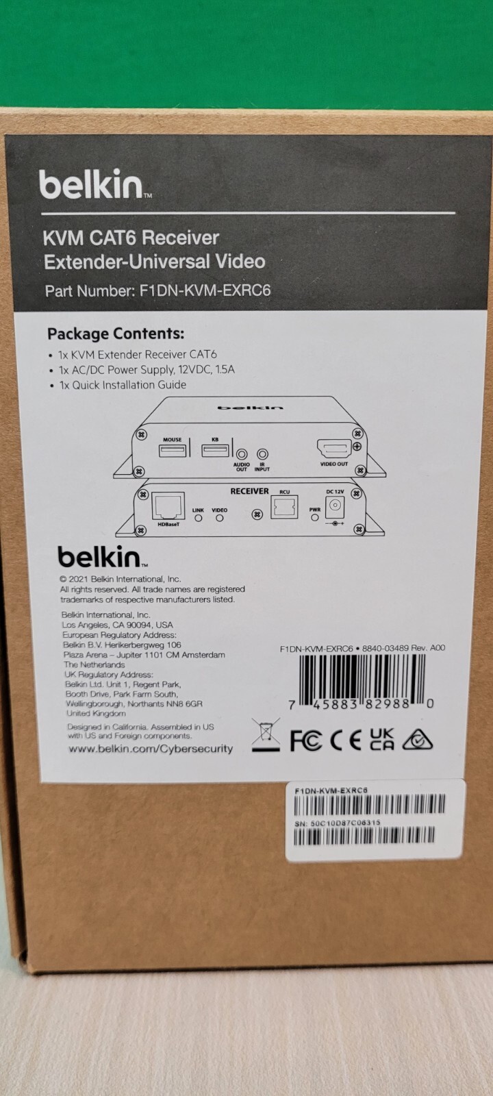 F1DN-KVM-EXRC6 EXTENDER RECEIVER COPPER CAT6-UNIVERSAL VIDEO 4K 60HZ 4X2X0 thumbnail