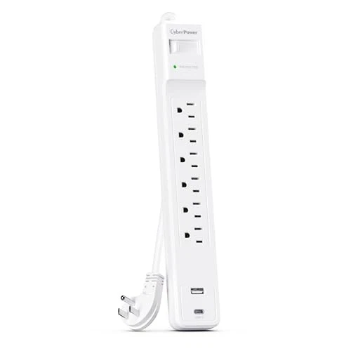 CSP604UCW CYBERPOWER SURGE 1500J 4 CORD USB-AC WHITE thumbnail