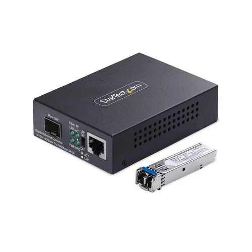 Startech MCM1110SMLC20 GIGABIT SM LC MEDIA CONVERTER 20 KM (12.4 MI) 10/100/1000 MBPS thumbnail