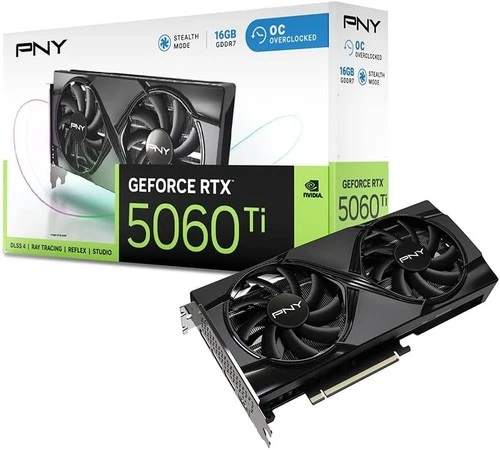 VCG5060T16DFXPB1-O PNY GeForce RTX 5060 Ti 16GB Overclocked Dual Fan GPU SKU PNY-506TOC thumbnail
