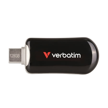 30225 VERBATIM 128GB PLECTRA USB-C FLASH DRIVE BLACK thumbnail