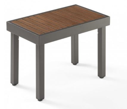 Kenwood Short Bench with Brown Composite Deck Top and Graphite Grey Powder-Coated Aluminum Framing thumbnail