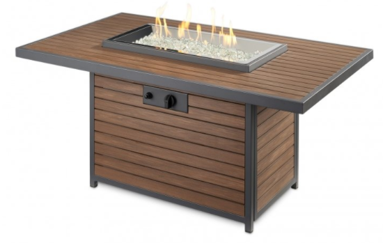 Outdoor Fire Pit Table Kenwood Linear/Rectangular Gas Fire Pit Table thumbnail