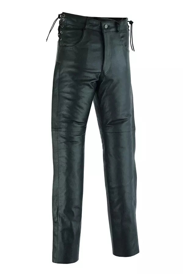 Black Motorcycle Leather Cowhide Overpants. Please choose one or two size thumbnail