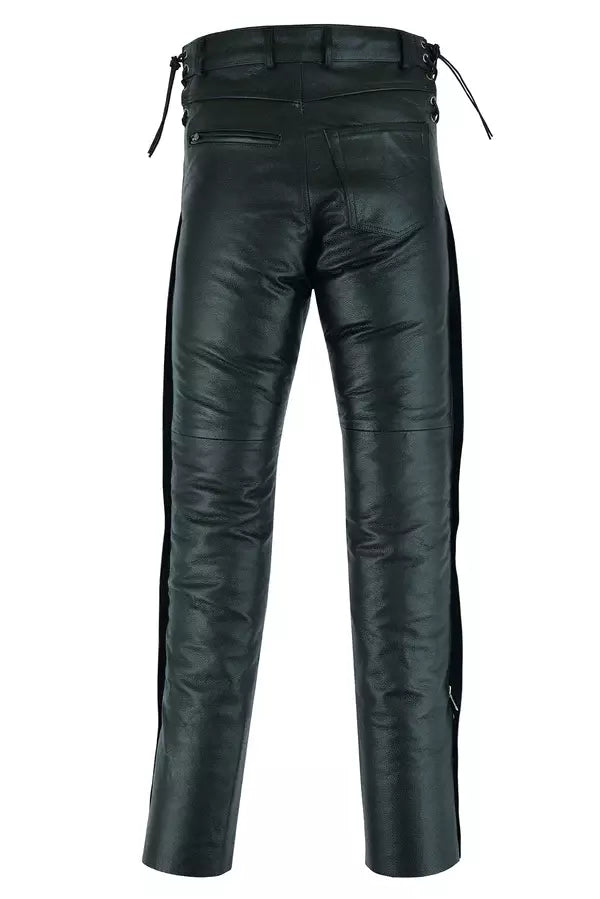 Black Motorcycle Leather Cowhide Overpants. Please choose one or two size thumbnail