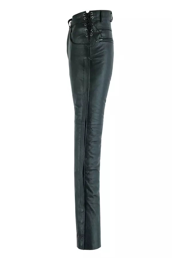 Black Motorcycle Leather Cowhide Overpants. Please choose one or two size thumbnail