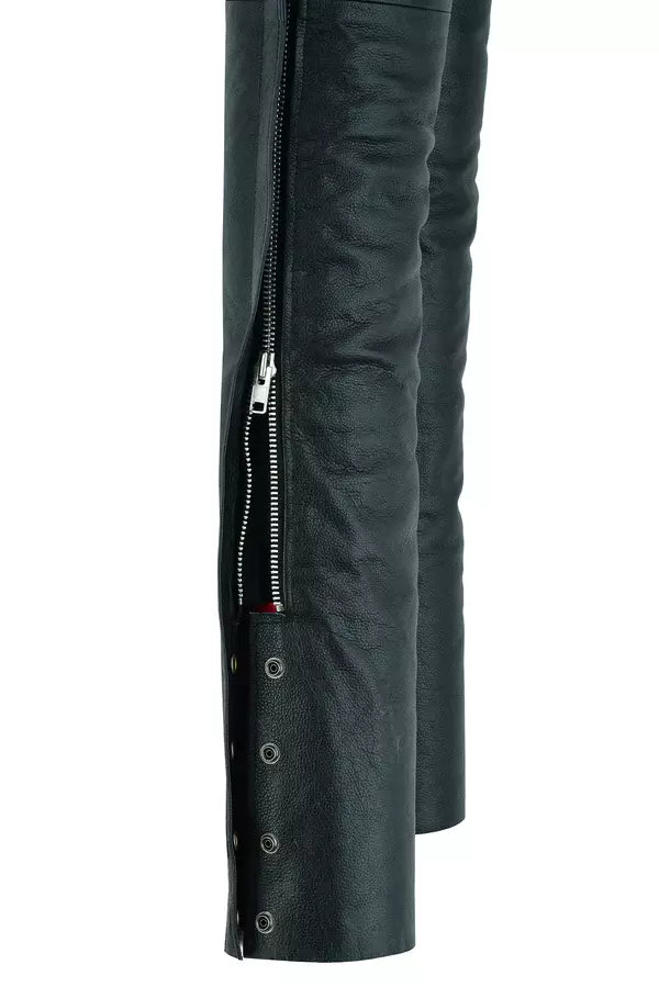 Black Motorcycle Leather Cowhide Overpants. Please choose one or two size thumbnail