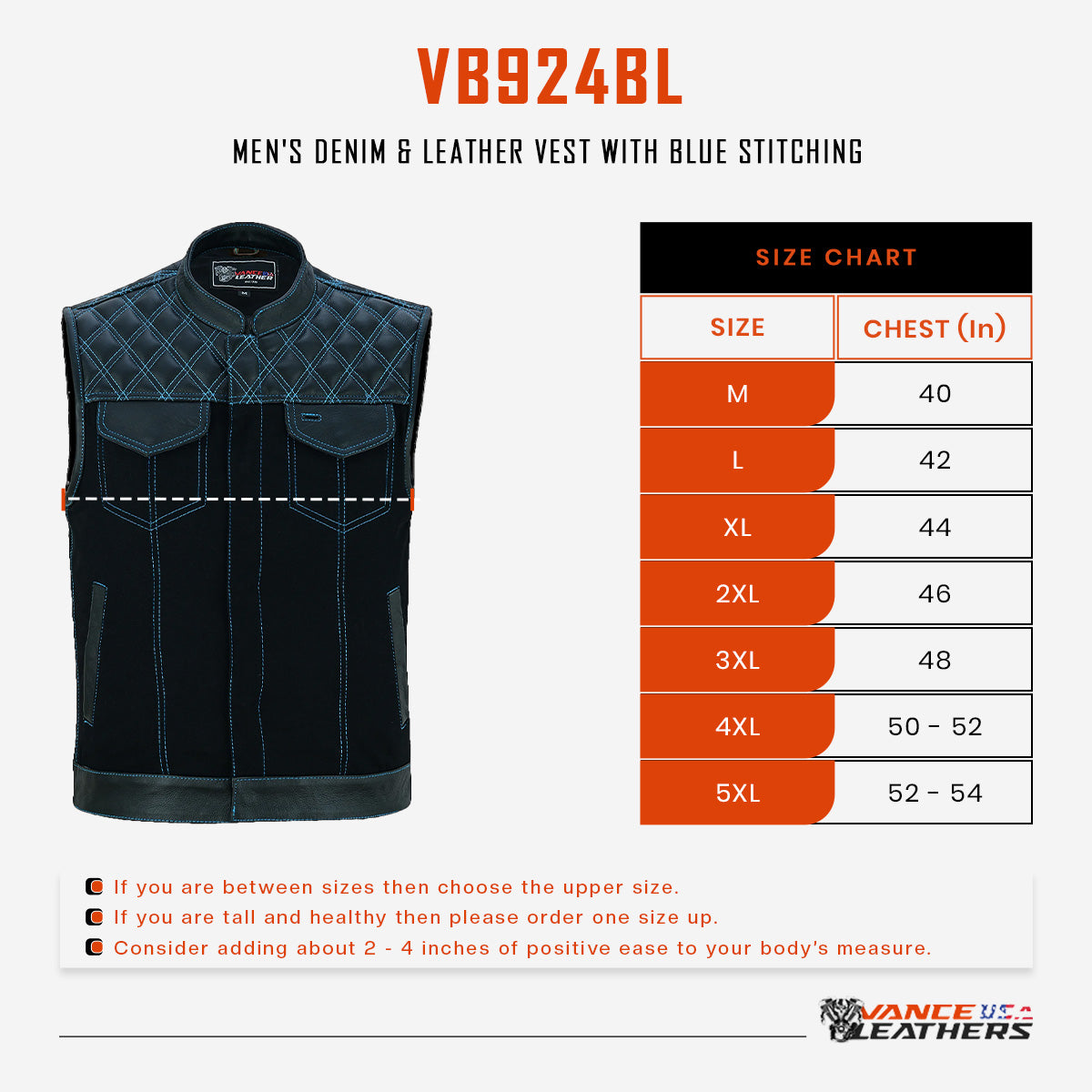 Men's Denim High Quality This black SOA club vest is made of denim and premium cowhide thumbnail