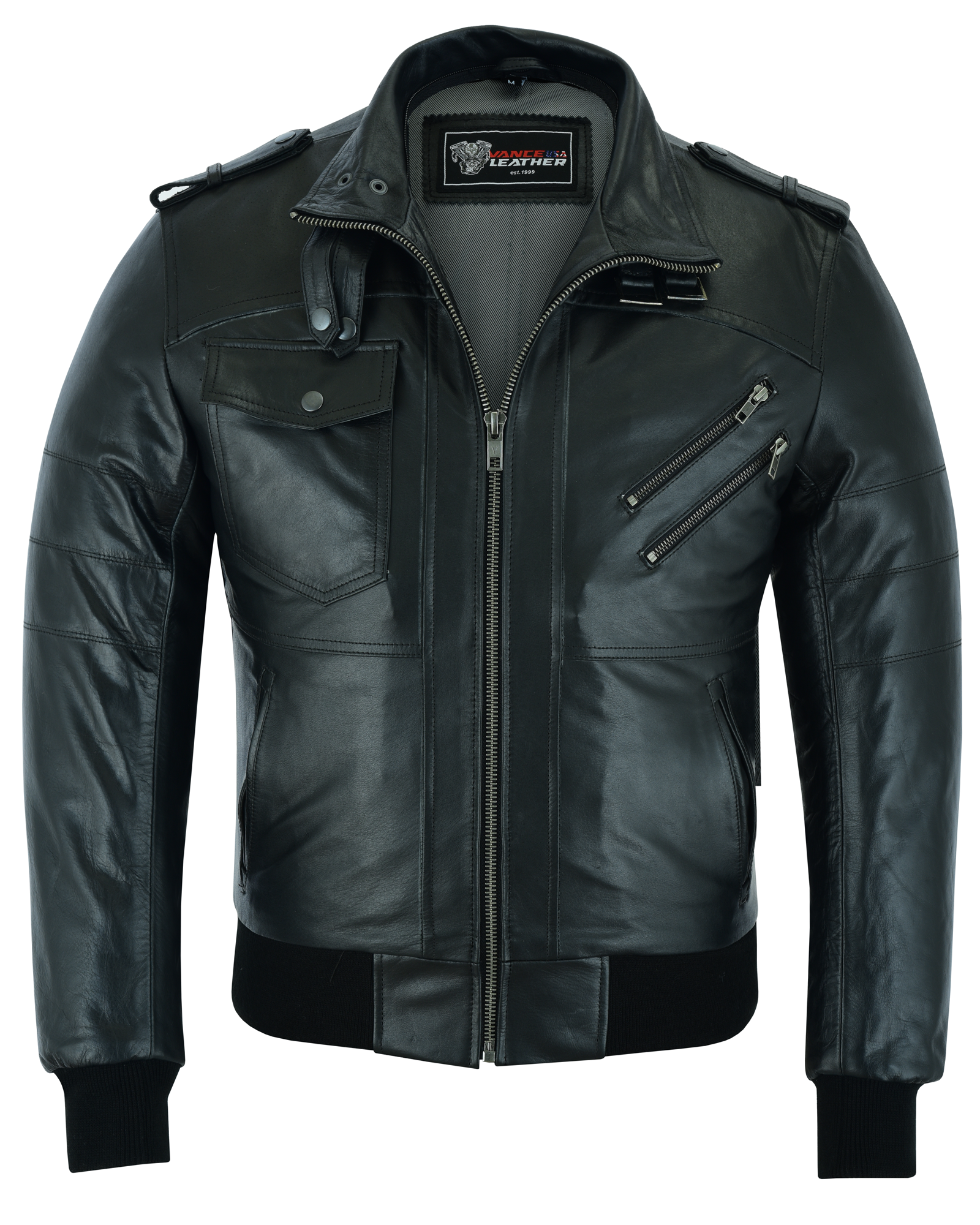 Vance Leathers' Men's Features : 100% Premium Cowhide LEATHER: is made of 100% Cowhide Leather to thumbnail