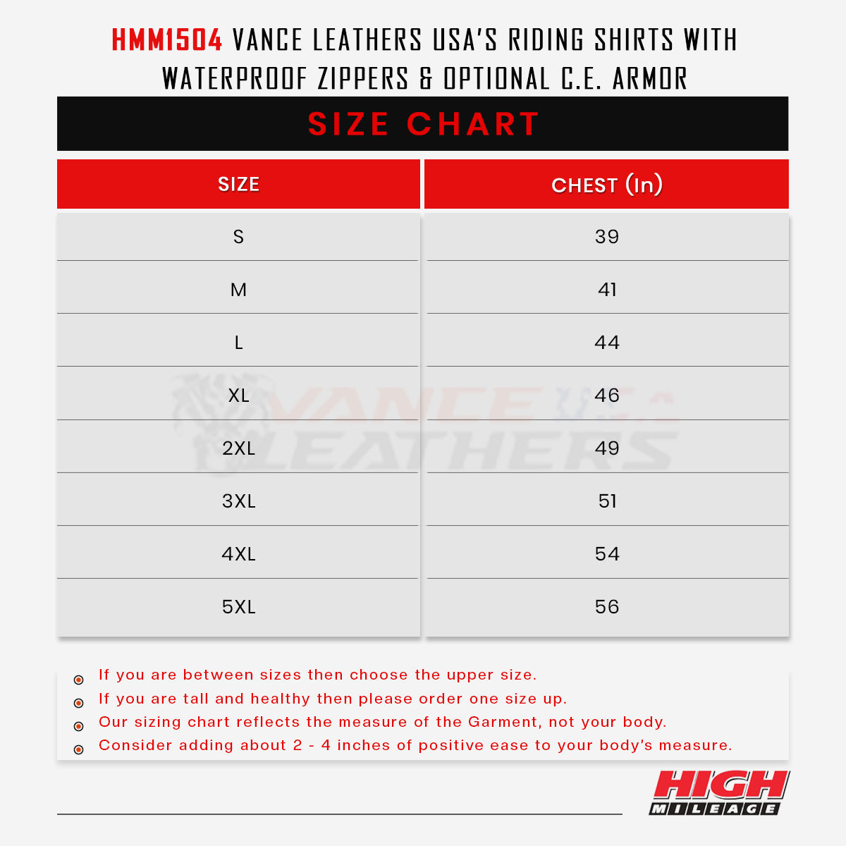 Riding Shirts with Vance Leathers USA s Waterproof Zippers Optional C.E. Armor thumbnail