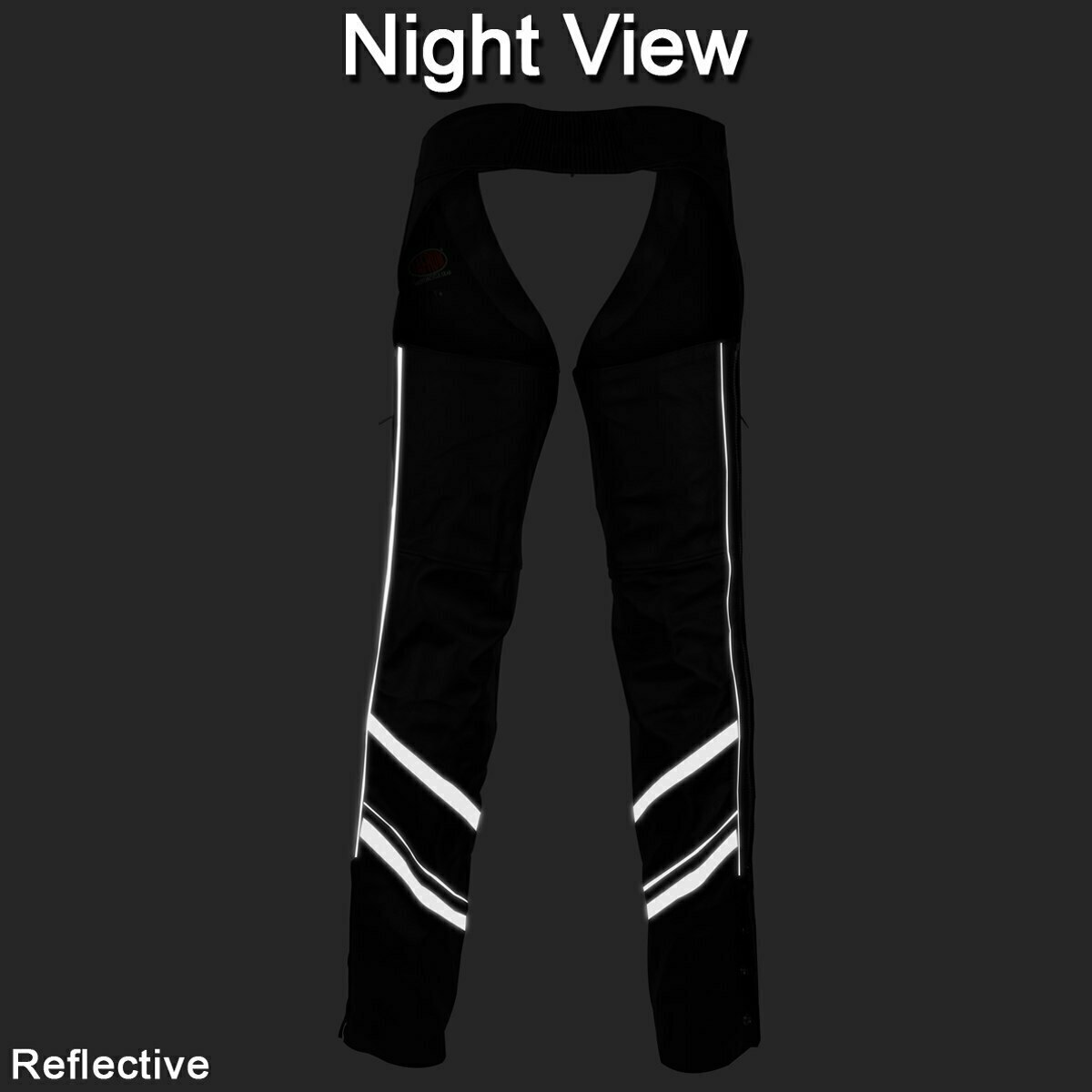Unisex Black Reflective Vance Leather and Vented Premium Cowhide Leather thumbnail