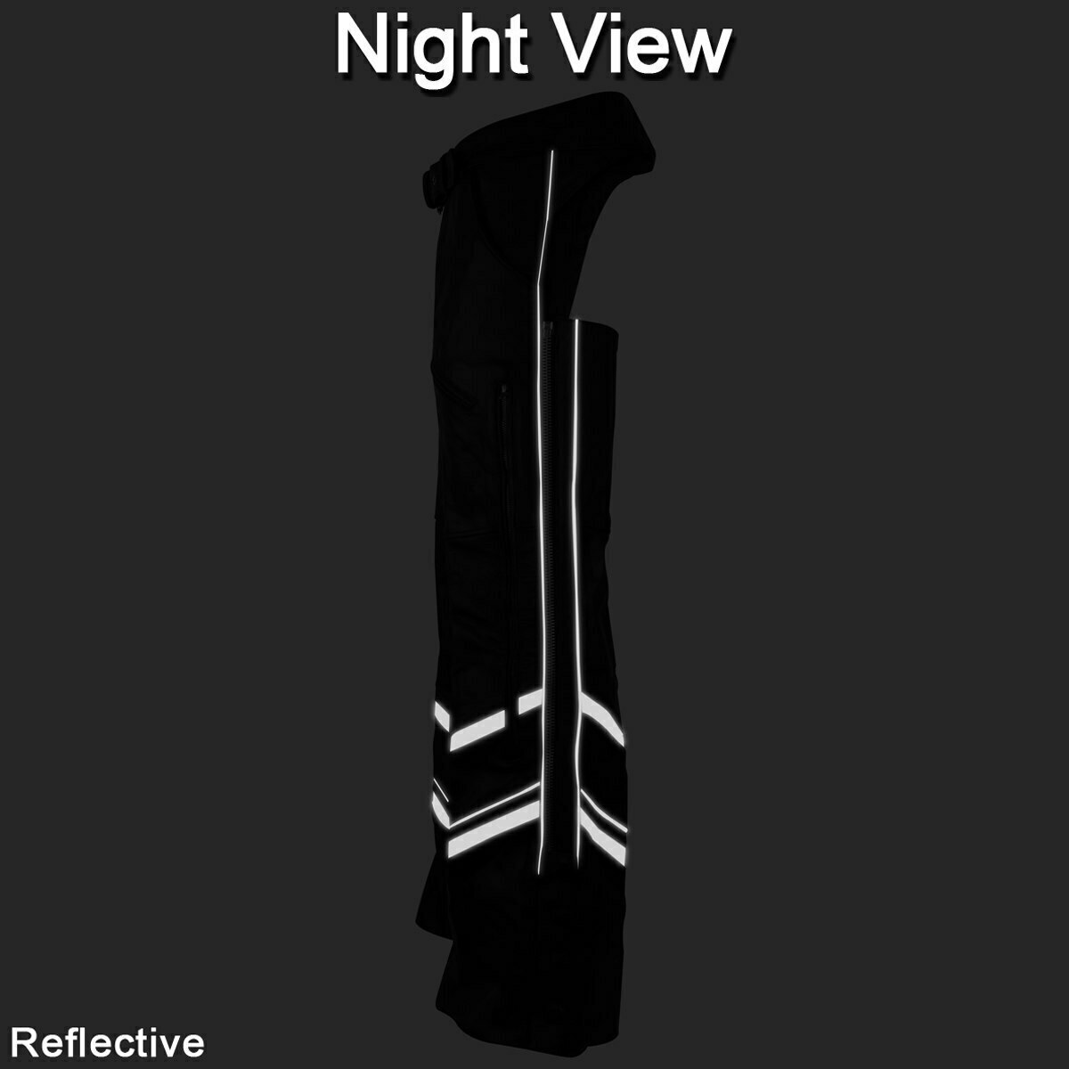 Unisex Black Reflective Vance Leather and Vented Premium Cowhide Leather thumbnail