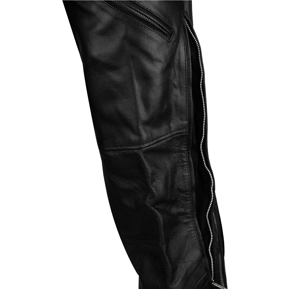 Unisex Black Reflective Vance Leather and Vented Premium Cowhide Leather thumbnail