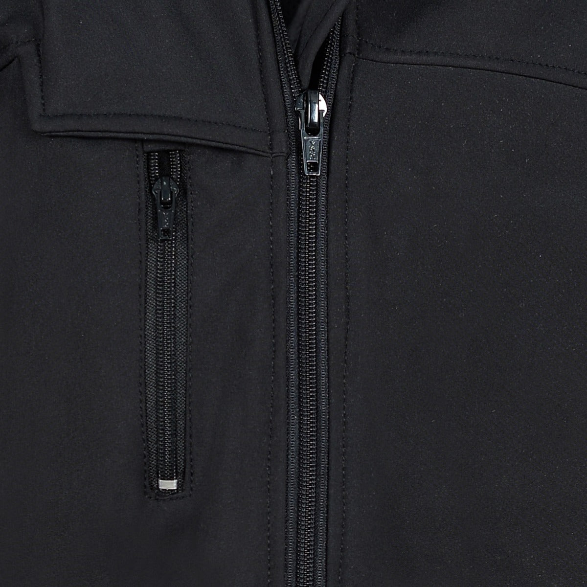Black Waterproof Lightweight Zipper Front Soft Shell Jacket Made of Durable thumbnail