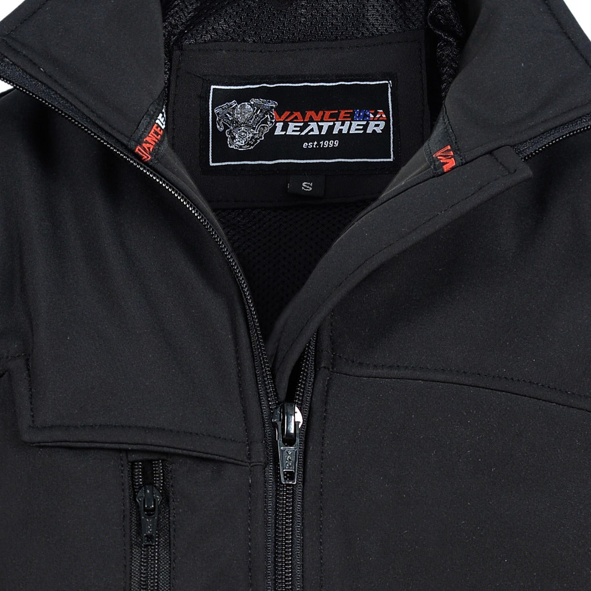 Black Waterproof Lightweight Zipper Front Soft Shell Jacket Made of Durable thumbnail