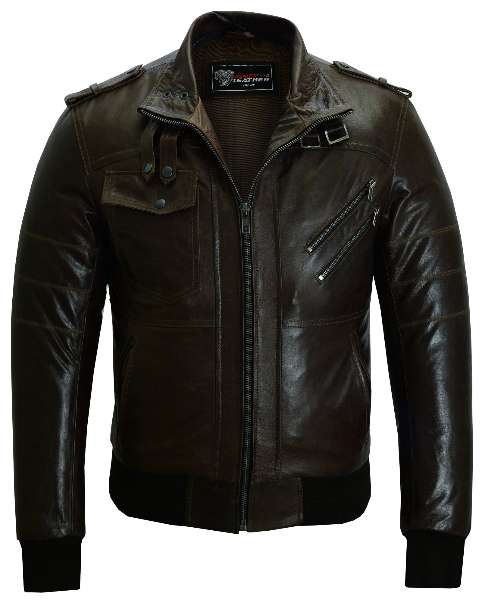 Vance Leathers' Mens Features : 100% Premium Cowhide LEATHER: is made of 100% Premium Cowhide thumbnail