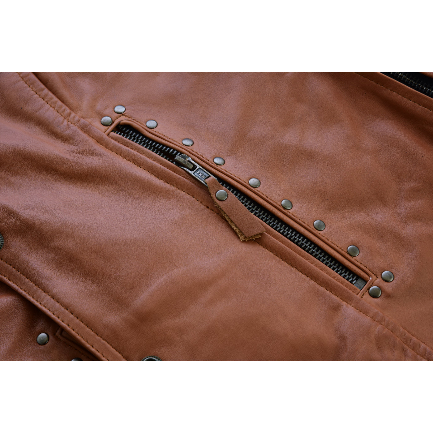 Ladies Premium Brown Soft Vintage Leather Concealed Carry Motorcycle Vest Buckle Strap thumbnail