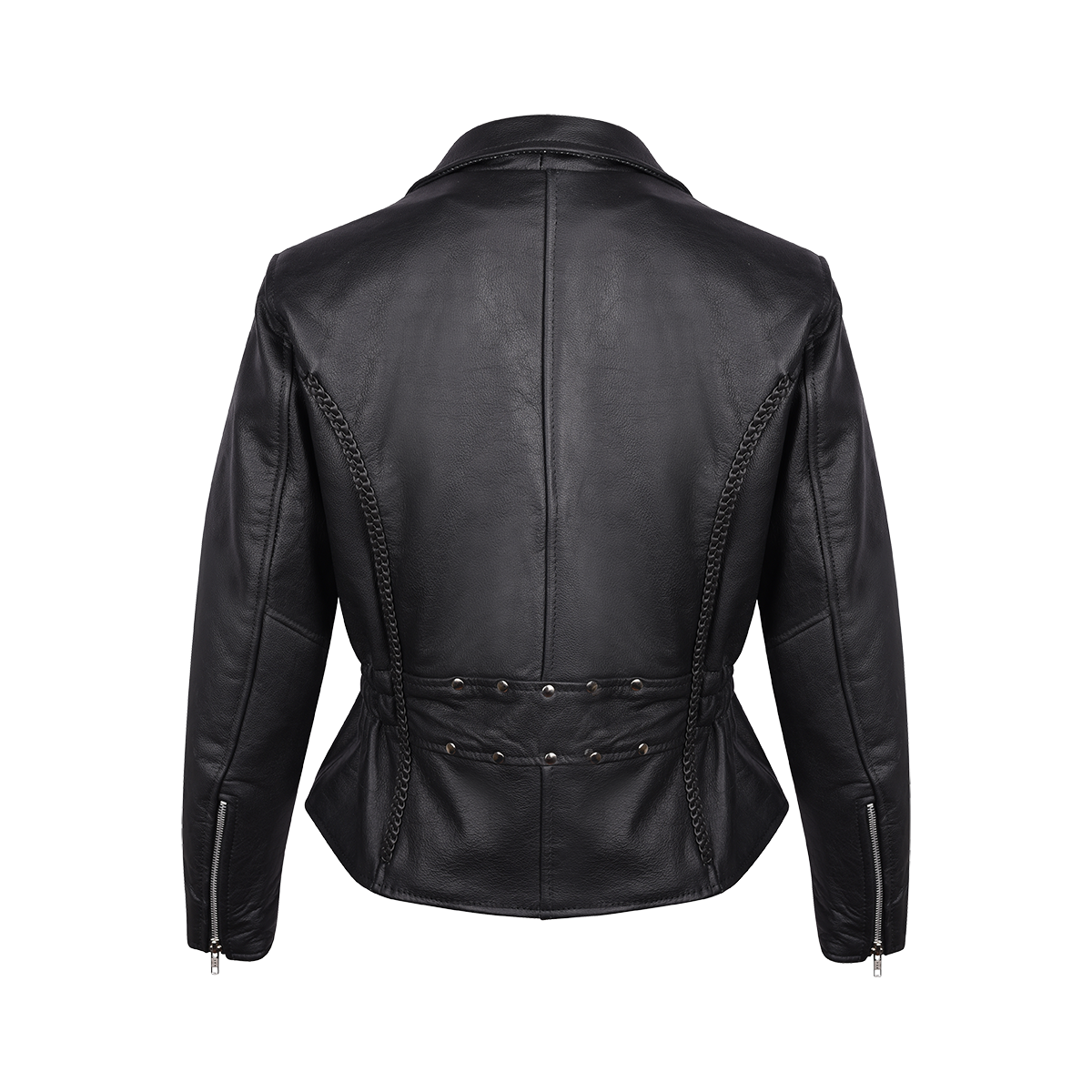 Vance Leather Ladies Standard Leather This Braid Stud Jacket. Fully lined  it also has a quilted thumbnail
