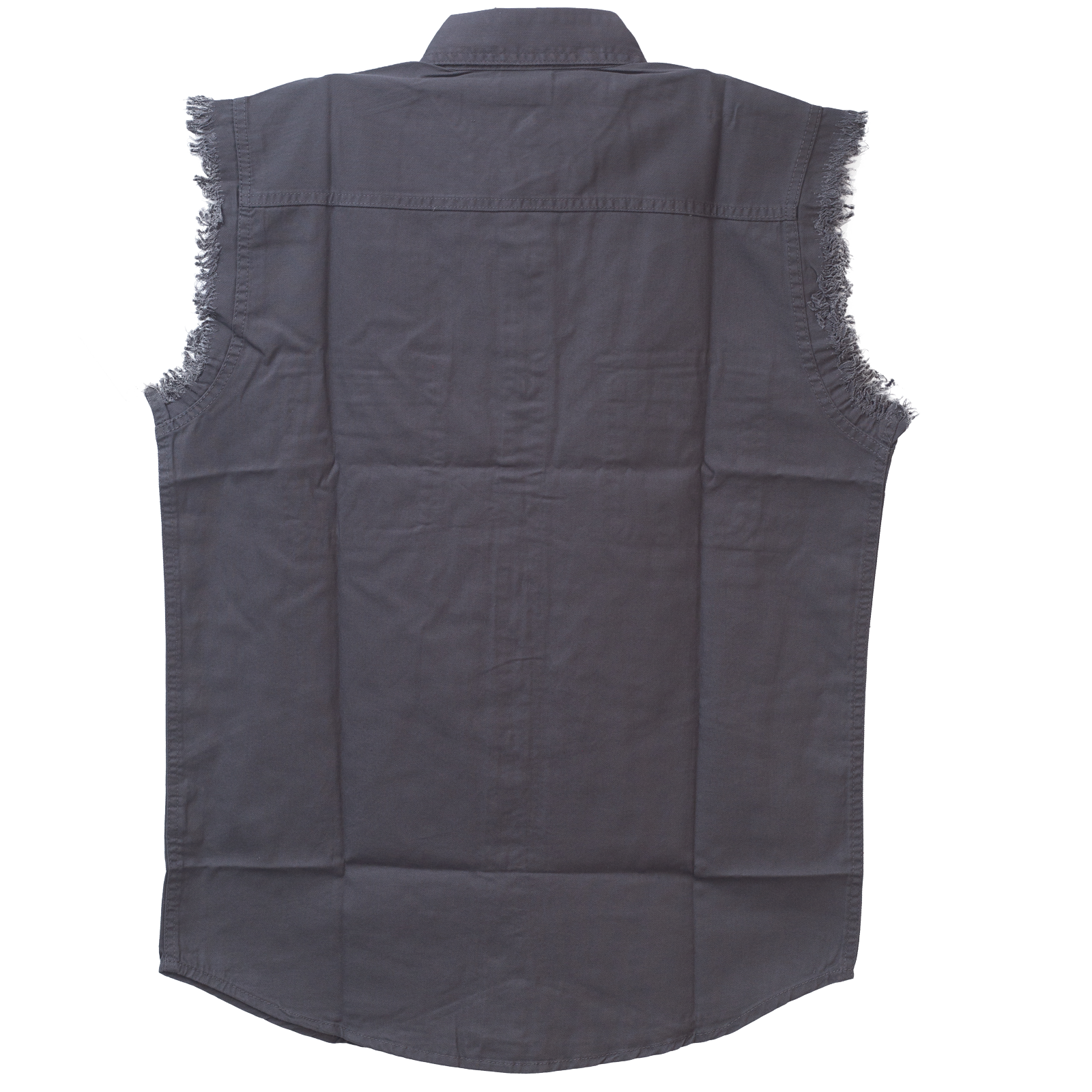 Vance Leather Mens Cutoffs Charcoal Introducing the ultimate Biker Cut-Off Sleeveless Shirt in - where thumbnail