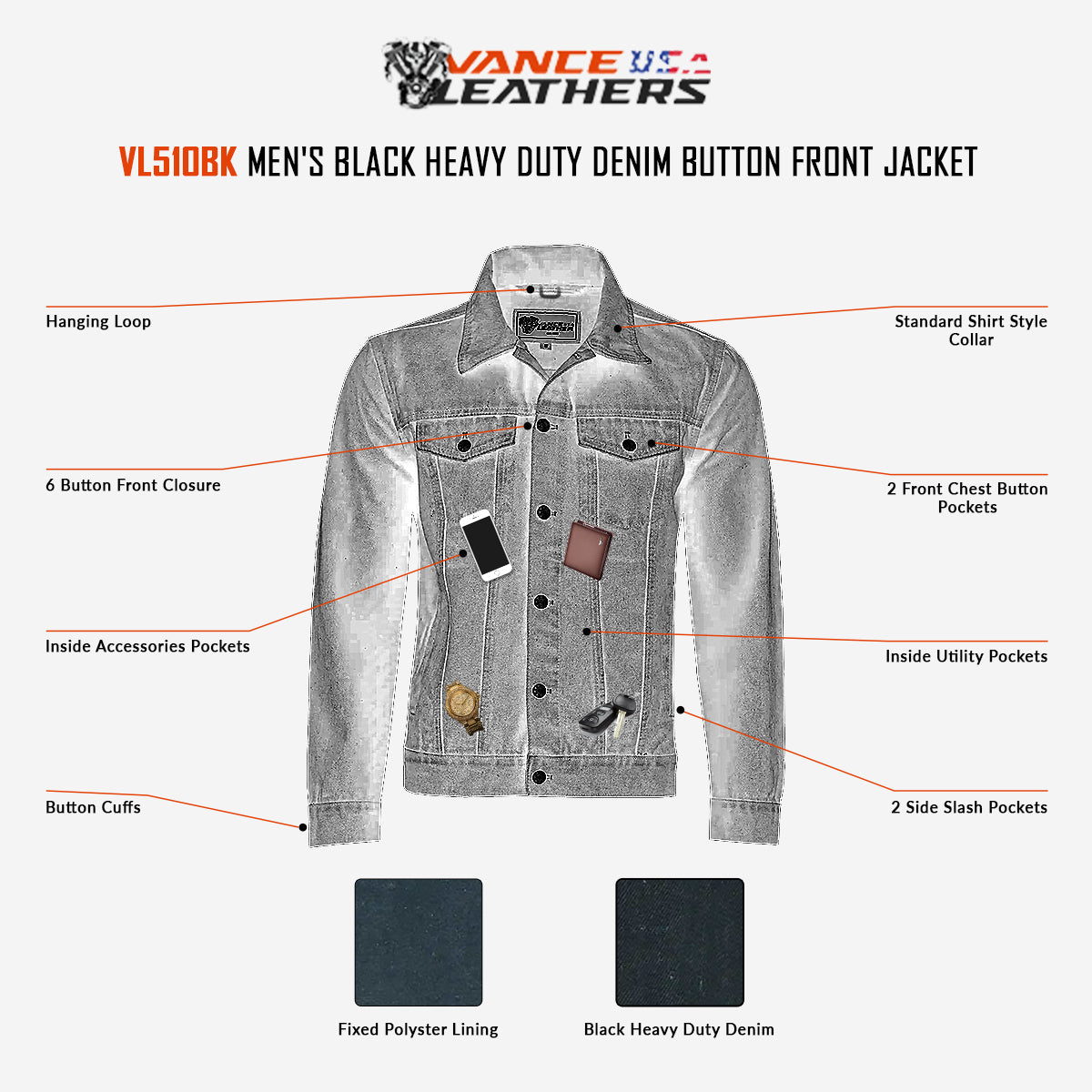 Men's Black Heavy Your road adventures deserve a jacket as tough as you discover our thumbnail