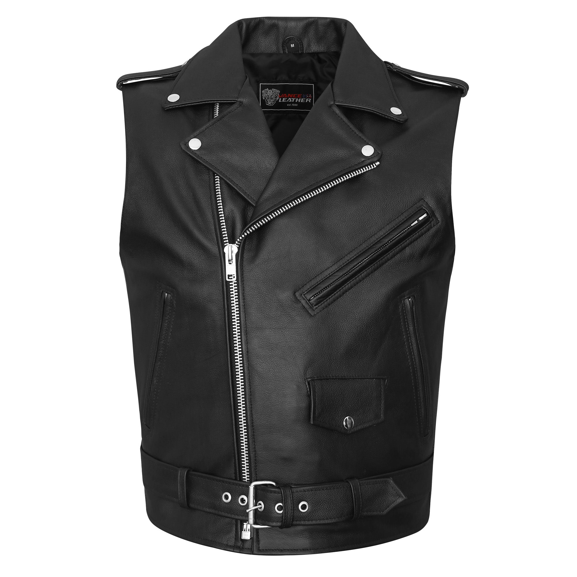 Men's Premium Naked This fine-lined classic style Motorcycle vest is made from heavy-duty thumbnail